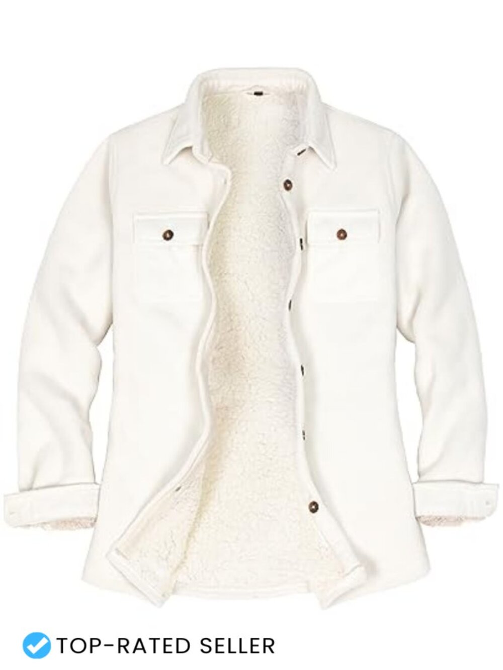 Womens Sherpa Lined Button Up Plaid Shacket with Pockets